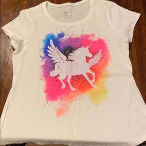 NWOT. Justice Unicorn Shirt. 18 PLUS